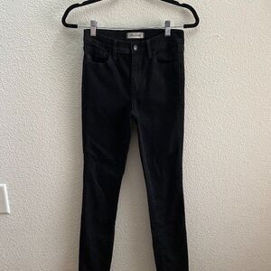 Madewell Roadtripper Skinny Jeans Bennet Black Wash Mid-Rise 26 x 28 G7392